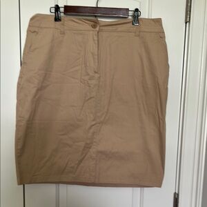 Jessica London Tan Pencil Skirt Knee-Length Casual